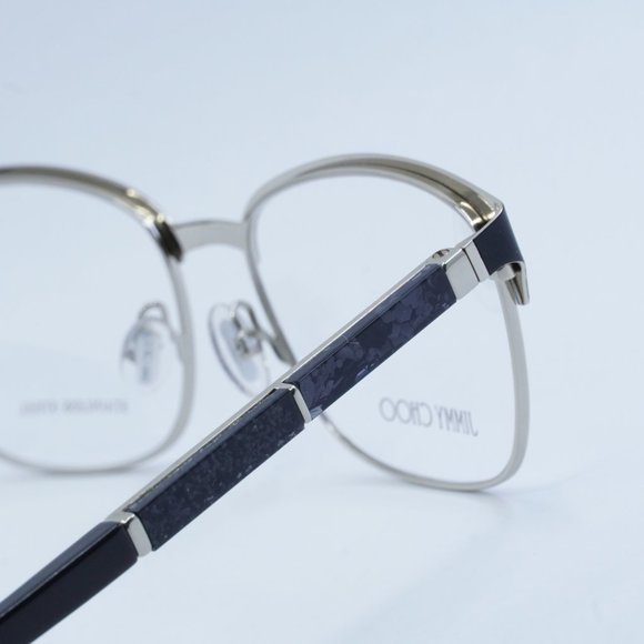 Jimmy Choo JC192 0003 00 Eyeglasses Matte Black/Silver 54mm Rectangle Frame - Picture 8 of 10